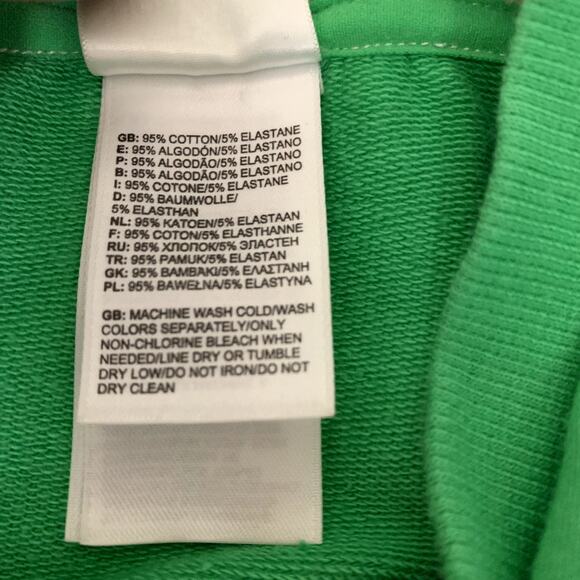 North Face Green Hoodie Pullover Sweatshirt Shawl Neck M Medium Kangaroo Pocket - Picture 8 of 10